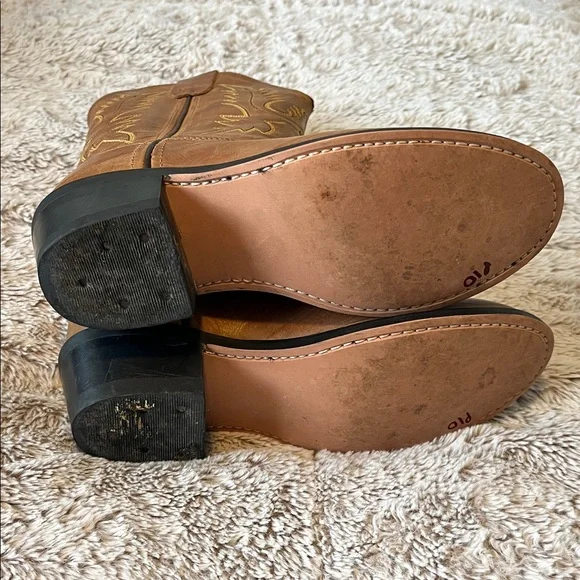 Old West Brown Kids Boots - Picture 4 of 6